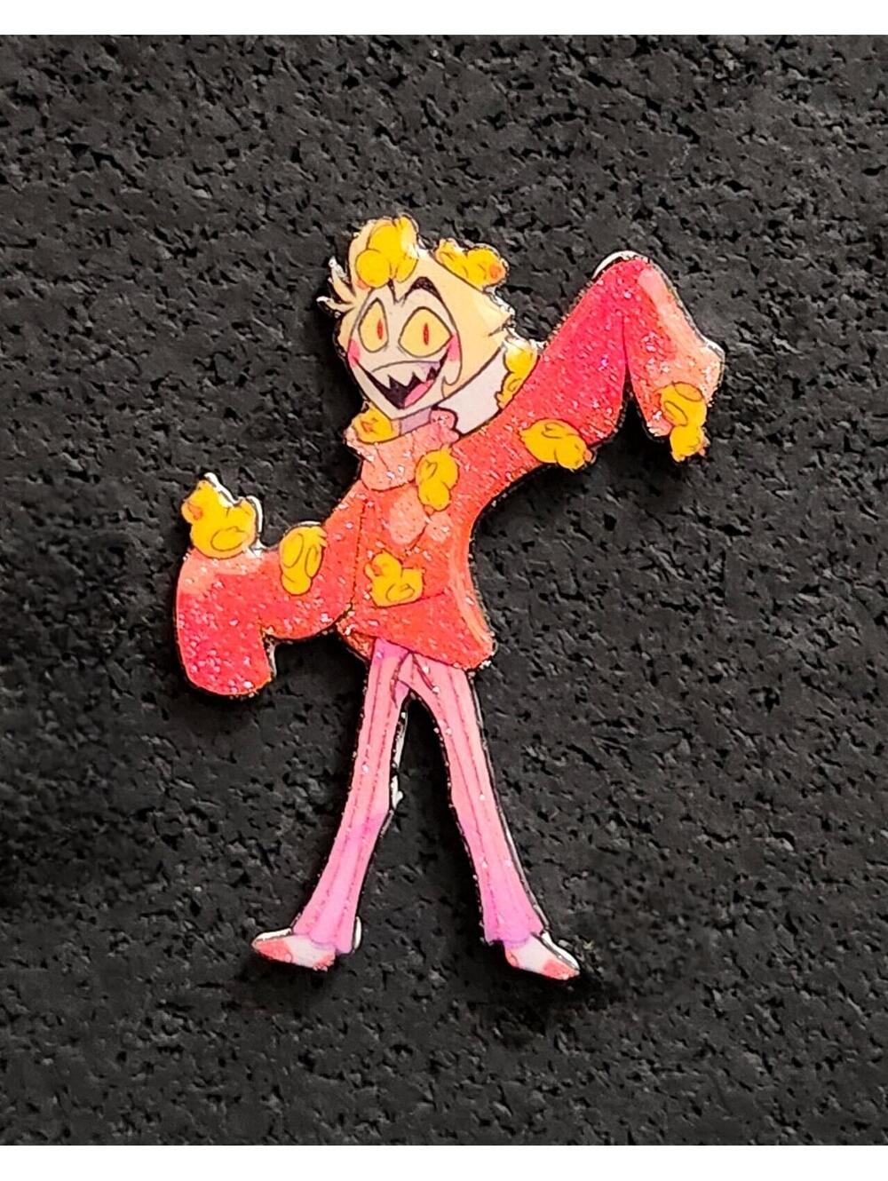 Glitter Lucifer pin - Hazbin Hotel
